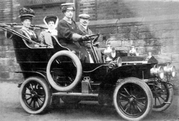 Mary Digges La Touche in her car