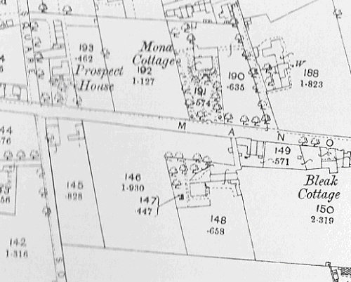 1890 Map showing Bleak Cottage