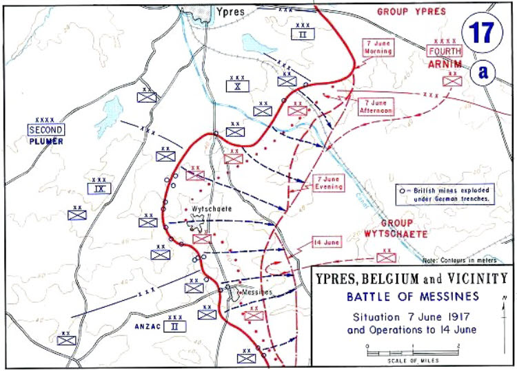 Battle of Messines Map