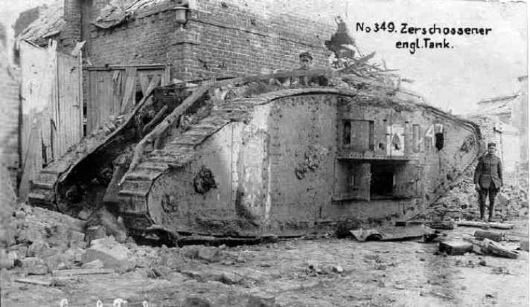 Cambrai - Knocked Out 12 Division British Tank 