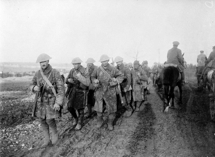 Canadian soldiers on the Somme in late 1916