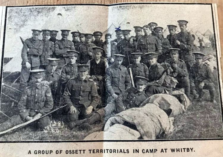 1st/4th KOYLI soldiers at their training camp in Whitby