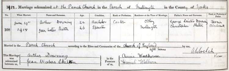 Arthur Downing marriage