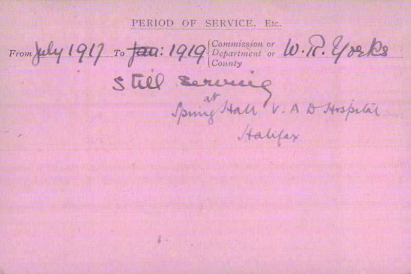 Ethel Clay Record Card