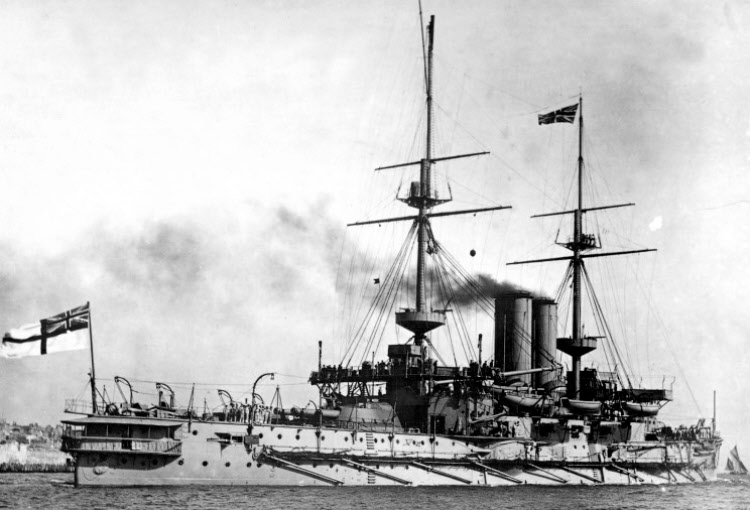 HMS 'Goliath' torpedoed and sunk 13th May 1915