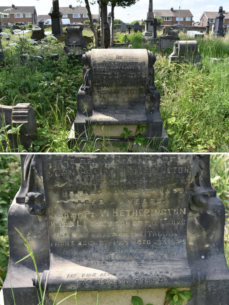William Hetherington Grave at St Johns