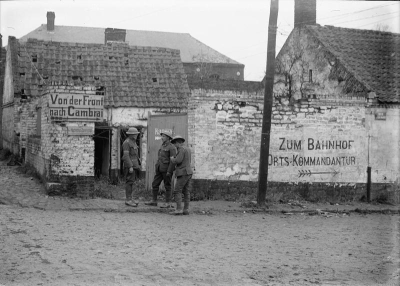 Marcoing village in 1917