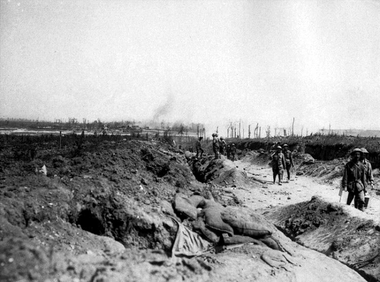 The road to Pozieres in August 1916