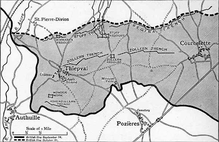 Schwaben and Stuff Redoubts near Thiepval 1916