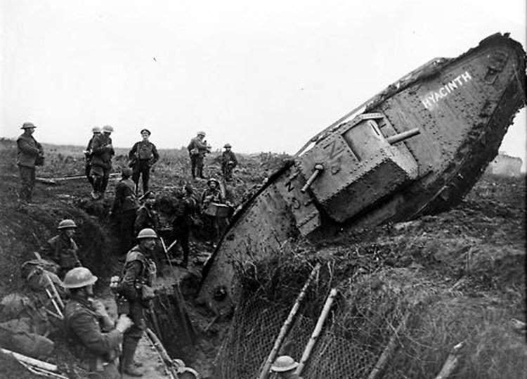 Tank at the Battle of Cambrai November 1917