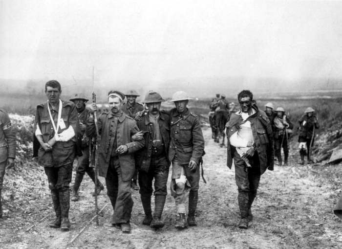 Wounded British Soldiers at the Battle of the Somme