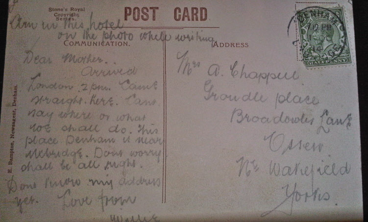Willie Chappell's postcard