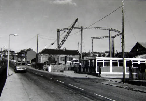 Ossett Gasworks being demolished in 1984