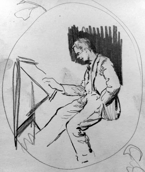 Horace Brooke self-portrait