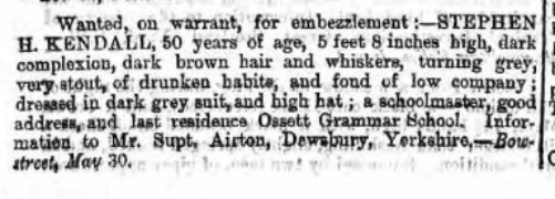 Stephen Kendall Police Gazette