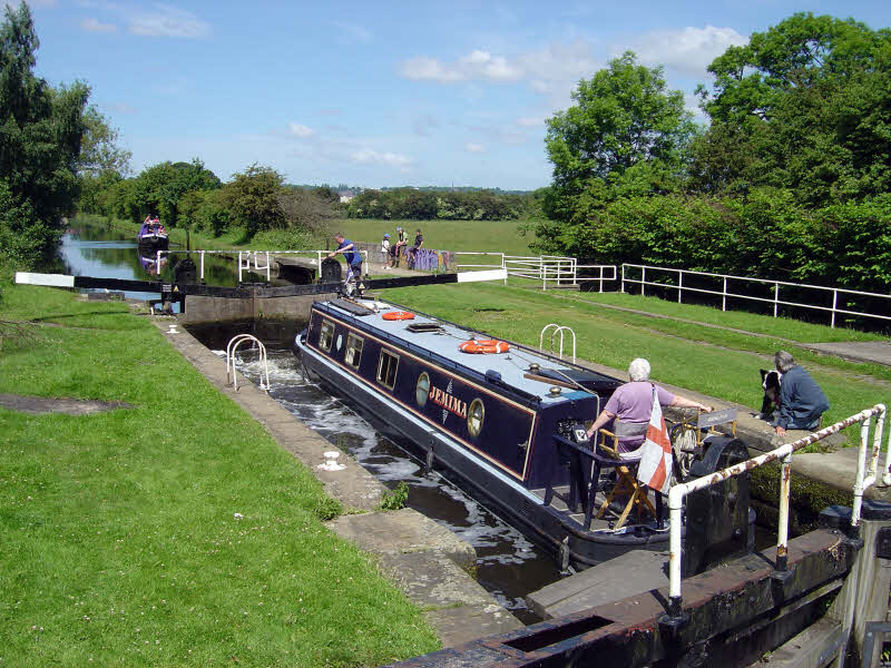 Barge at Millbank Lock